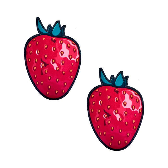 Neva Nude Sinfully Sweet Strawberry Shaped Edible Vanilla Flavored Nipple Pasties