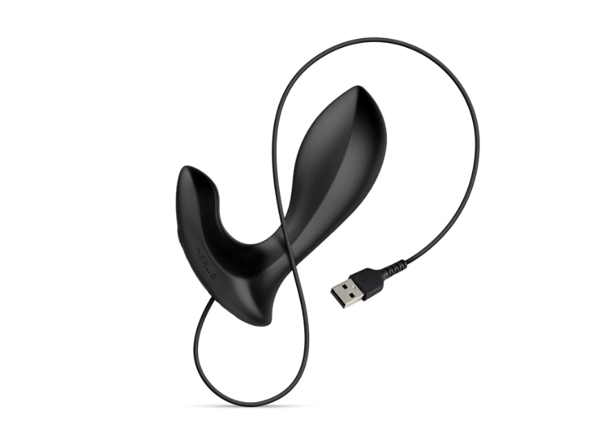 Nexus Duo Petite Curved Rechargeable Remote-Controlled Vibrating Silicone Anal Plug