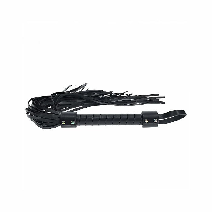 Shots Ouch! Venice Collection Bonded Leather Iridescent Finish Flogger For Impact Play