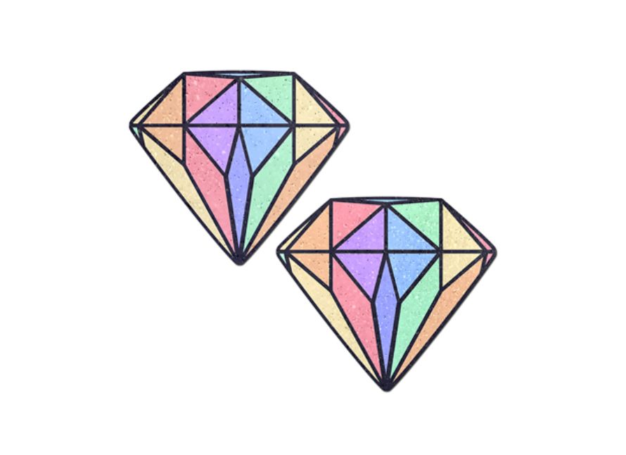 Pastease Gem: Pastel Rainbow Diamond Nipple Pasties