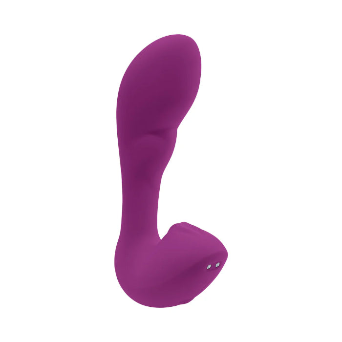 Playboy Arch Compact Rechargeable Silicone G-spot Vibrator With External Stroking Stimulator