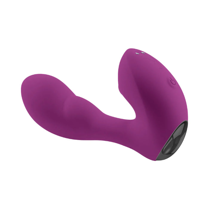 Playboy Arch Compact Rechargeable Silicone G-spot Vibrator With External Stroking Stimulator
