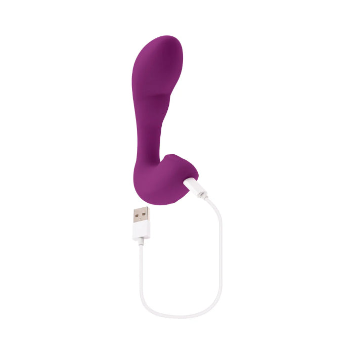 Playboy Arch Compact Rechargeable Silicone G-spot Vibrator With External Stroking Stimulator