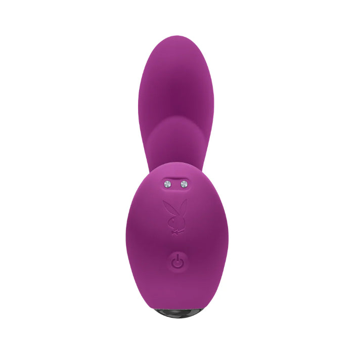 Playboy Arch Compact Rechargeable Silicone G-spot Vibrator With External Stroking Stimulator