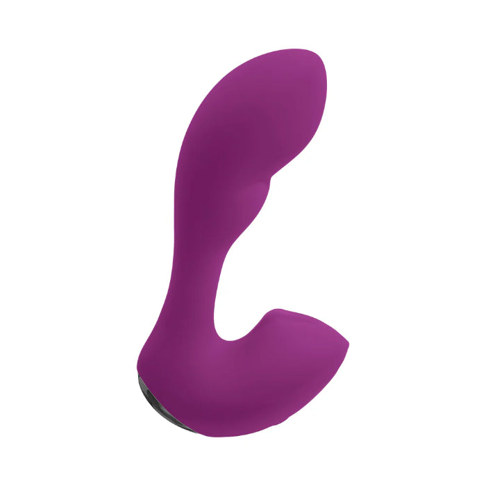 Playboy Arch Compact Rechargeable Silicone G-spot Vibrator With External Stroking Stimulator