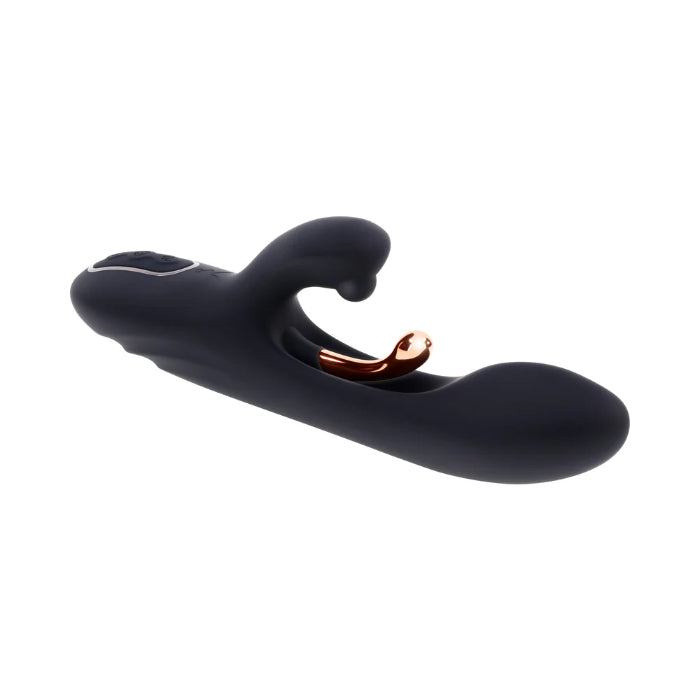 Playboy Aureus Rechargeable Silicone Dual Stimulating Rabbit Style Vibrator With Firm Direct G-Spot Stimulator