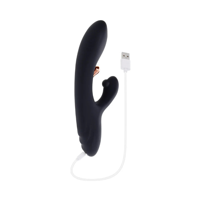Playboy Aureus Rechargeable Silicone Dual Stimulating Rabbit Style Vibrator With Firm Direct G-Spot Stimulator
