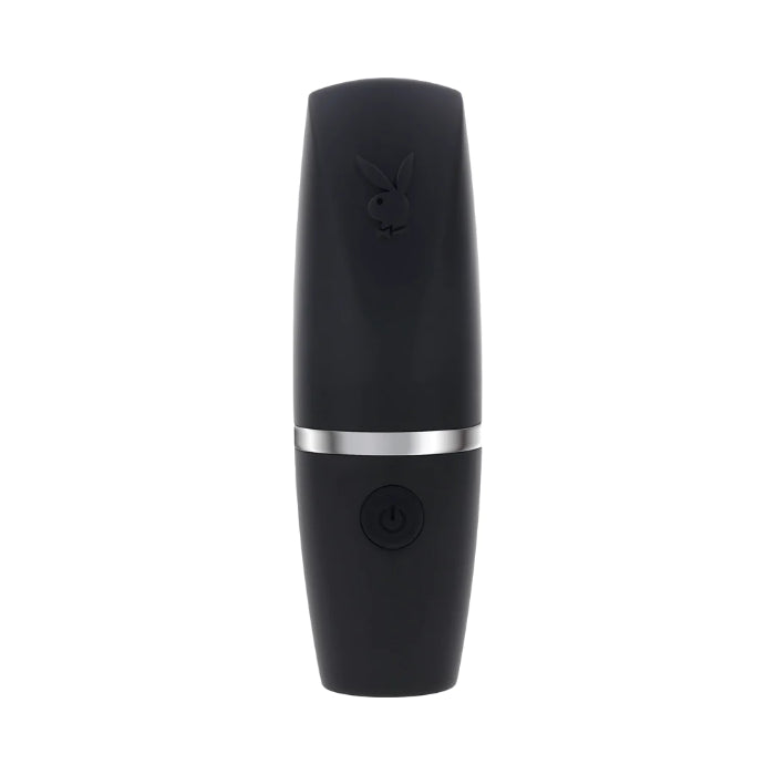 Playboy Excursion Lipstick Style Silicone Rechargeable Vibrating Suction Vibe With Cover