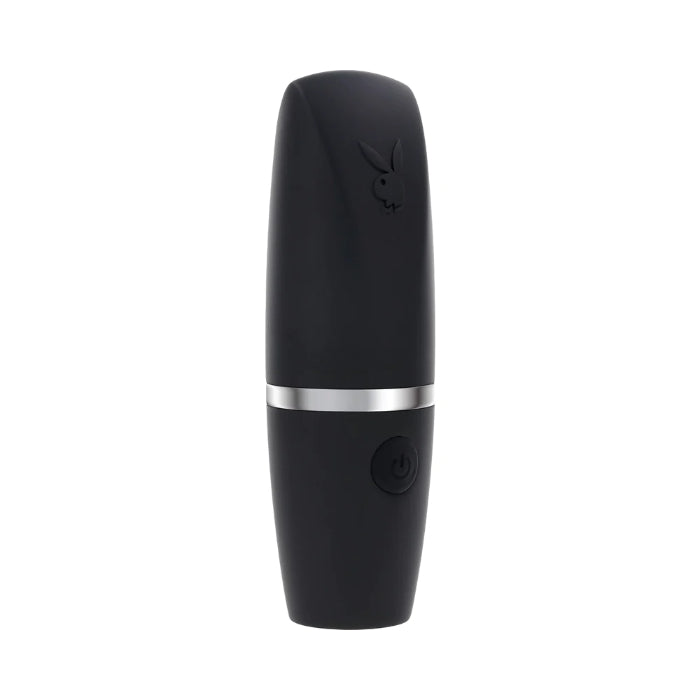 Playboy Excursion Lipstick Style Silicone Rechargeable Vibrating Suction Vibe With Cover