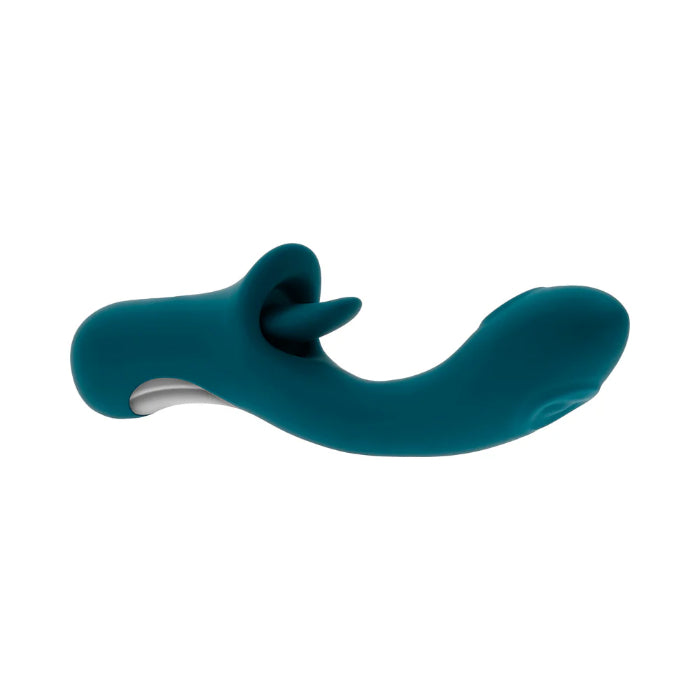 Playboy Harmony Rechargeable Tapping G Spot Vibrator With External Flicking Stimulator And Handle
