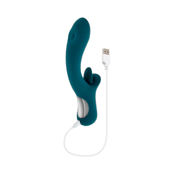 Playboy Harmony Rechargeable Tapping G Spot Vibrator With External Flicking Stimulator And Handle