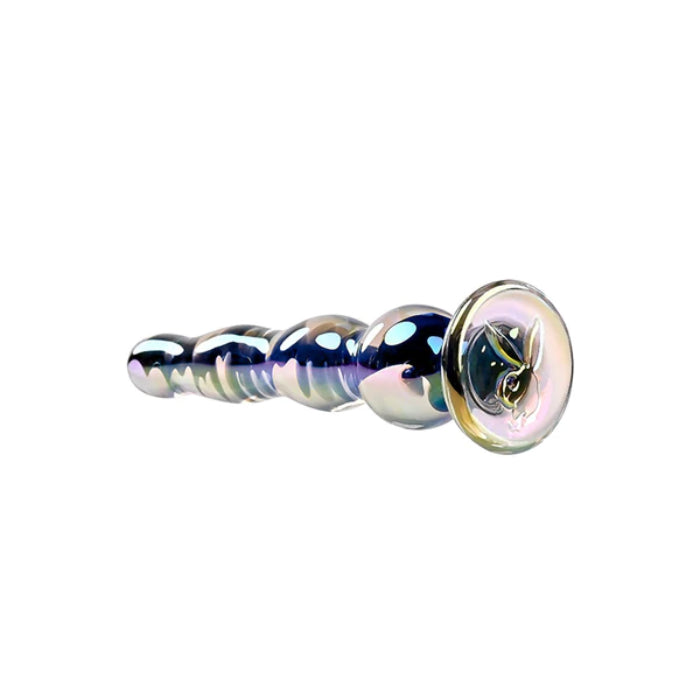 Playboy Jewels Glass Wand Beaded Dildo With Rabbit Head Detail