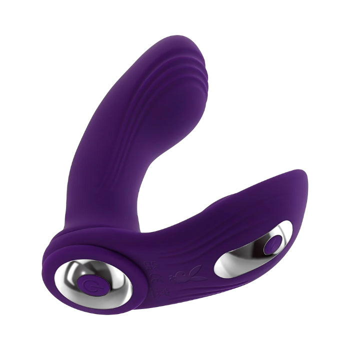 Playboy Mix & Match 3-In-1 Rechargeable Silicone Rabbit Style Dual Vibrator And Removable Vibrating Ring