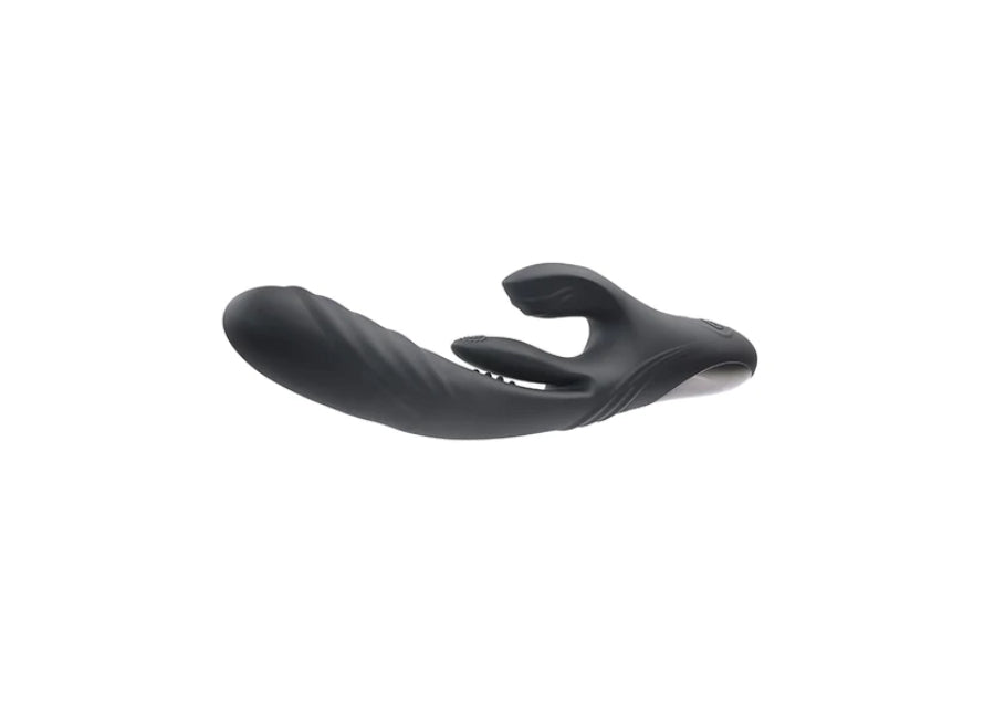 Playboy Rapid Rabbit Rechargeable Silicone Thrusting And Flapping Vibrator