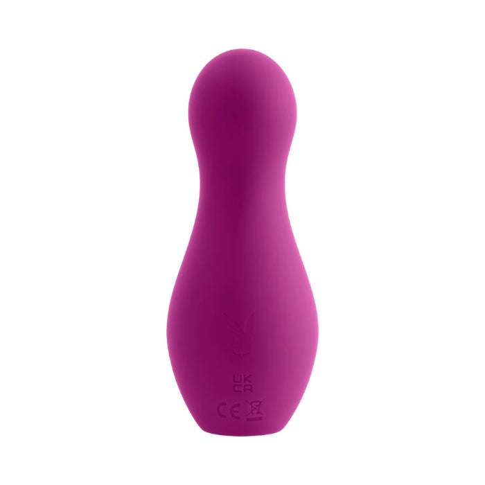Playboy The Jet Set Rechargeable Silicone Tapping Travel Friendly Massager With Charging Case