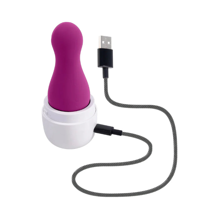 Playboy The Jet Set Rechargeable Silicone Tapping Travel Friendly Massager With Charging Case