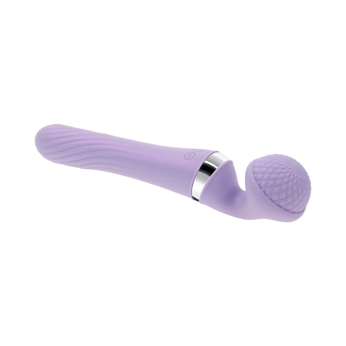 Playboy Vibrato Vibrating And Rotating Dual Ended Rechargeable Silicone Wand