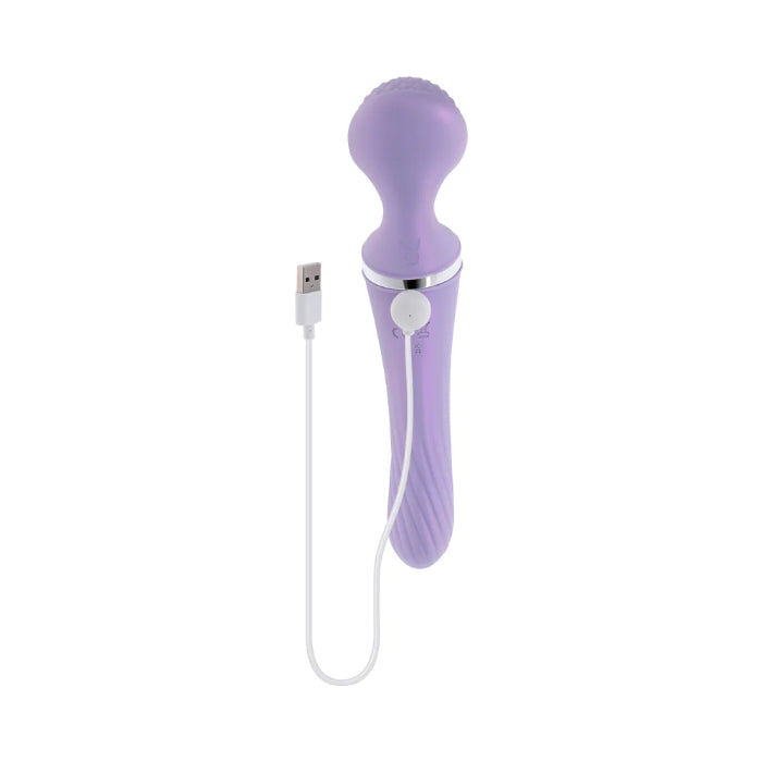 Playboy Vibrato Vibrating And Rotating Dual Ended Rechargeable Silicone Wand