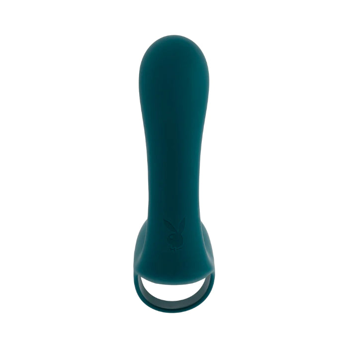 Playboy Wrapped Around Your Finger Rechargeable Silicone Textured Rabbit Style Finger Vibe