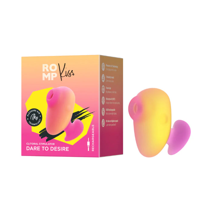 ROMP Kiss Rechargeable Air Pulse Stimulator With Ergonomic Finger Fin