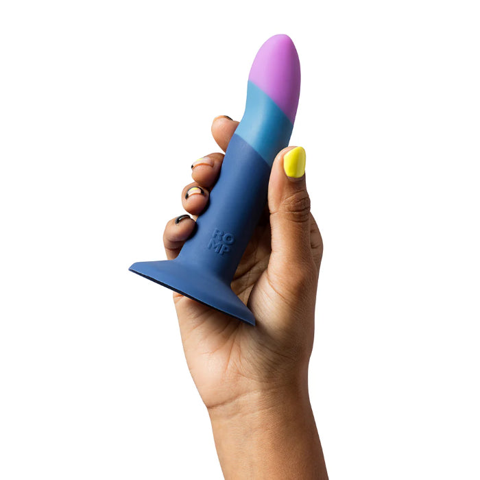 ROMP Piccolo Silicone Curved Harnessable Bullet Compatible Dildo