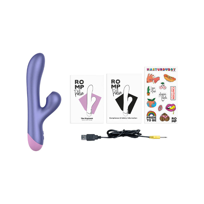 ROMP Pulse Pleasure Air Rechargeable Rabbit Style Dual Stimulating Vibrator