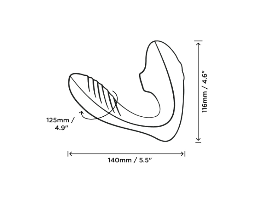 ROMP Reverb Rechargeable Silicone Dual Stimulating Air Pulse Vibrator