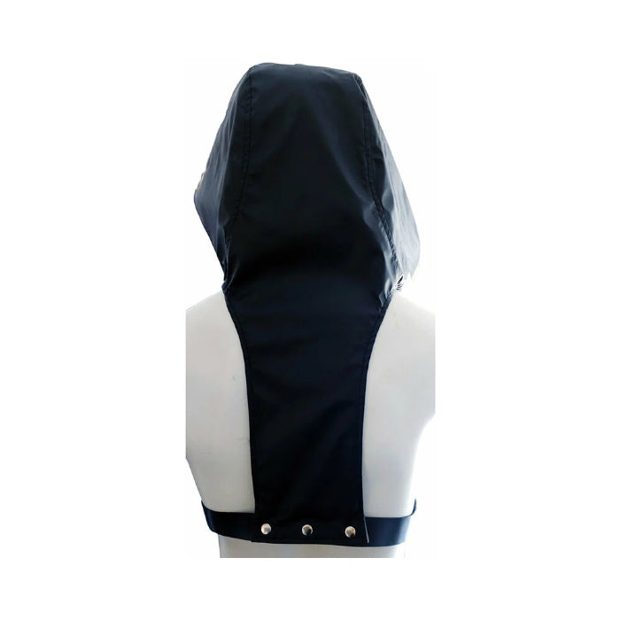 Rouge Faux Leather Hoodie With Chest Harness