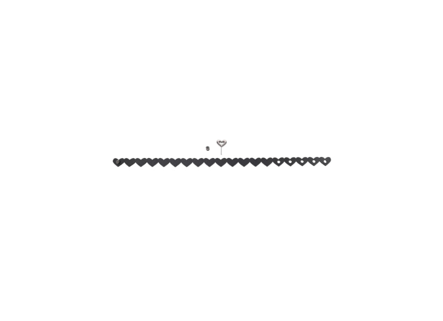 S&M Hearts Lockable Day Collar