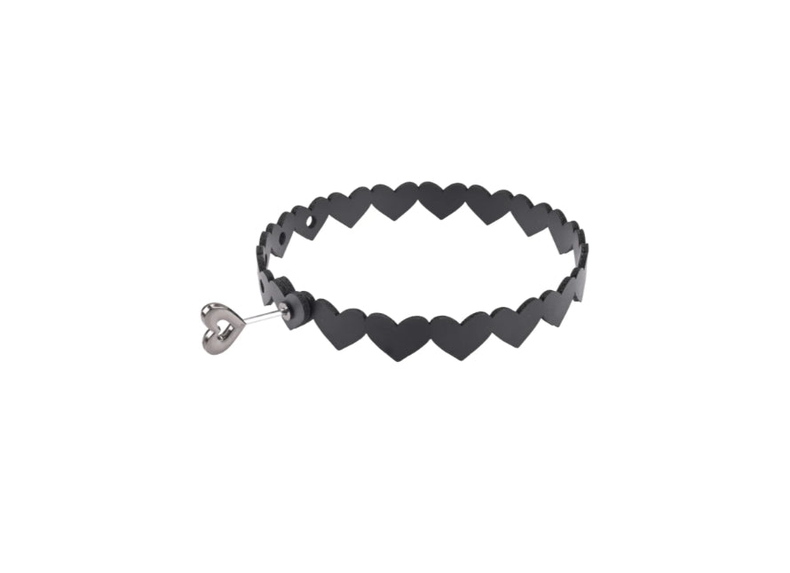 S&M Hearts Lockable Day Collar