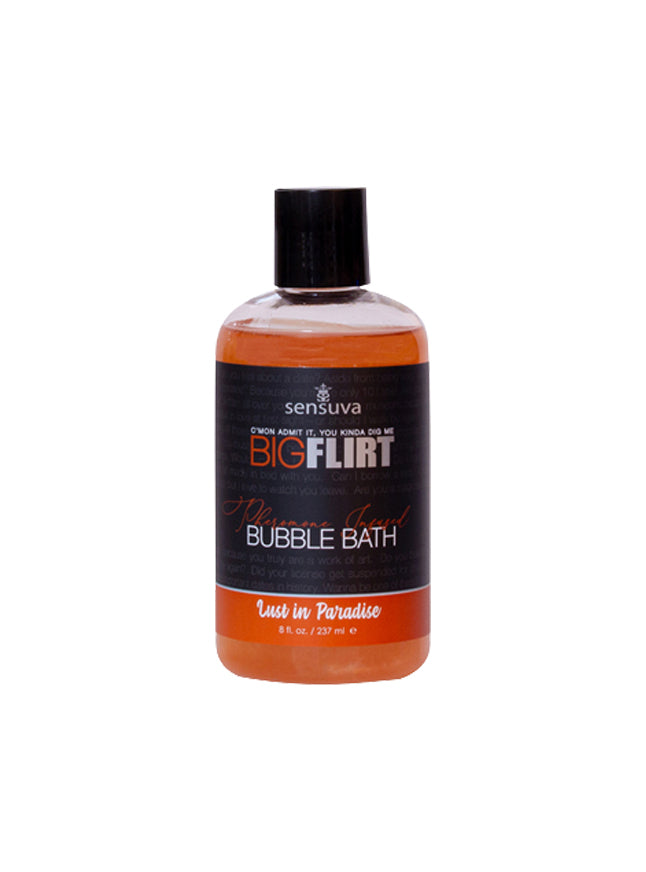 Sensuva Big Flirt Lust in Paradise Pheromone Bubble Bath 8 oz. Lemon Ginger Scent