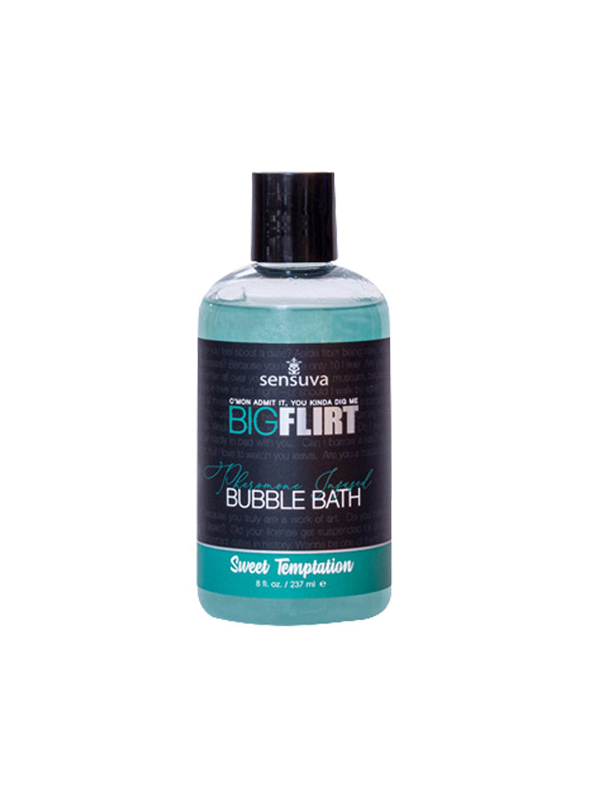 Sensuva Big Flirt Sweet Temptation Pheromone Bubble Bath 8 oz. Vanilla, Sugar, Sweet Pea Scent
