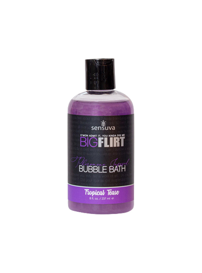 Sensuva Big Flirt Tropical Tease Pheromone Bubble Bath 8 oz. Vanilla Lavender Scent