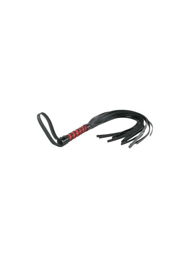 Sex & Mischief Red & Black Stripe Flogger