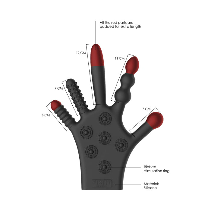Shots Fist It Silicone Textured Stretchy Stimulation Glove