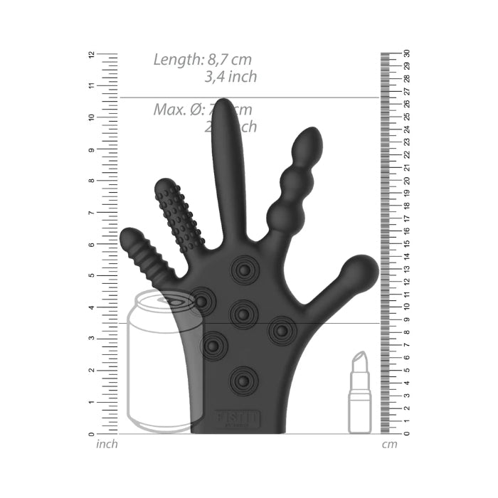 Shots Fist It Silicone Textured Stretchy Stimulation Glove