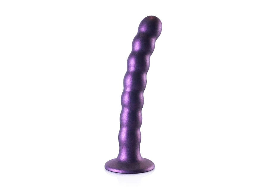 Shots Ouch Beaded Liquid Silicone Harnessable Suction Cup 6.5 Inch Dildo