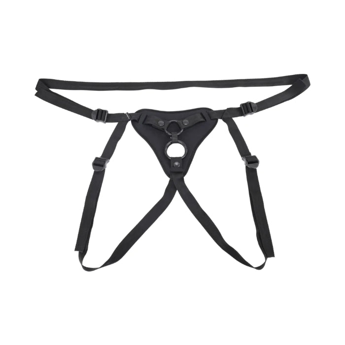 Sportsheets Dual Desires Adjustable Cloth Strap On Harness For Double Penetration