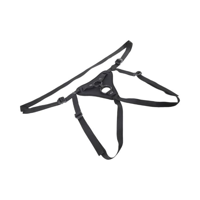 Sportsheets Dual Desires Adjustable Cloth Strap On Harness For Double Penetration