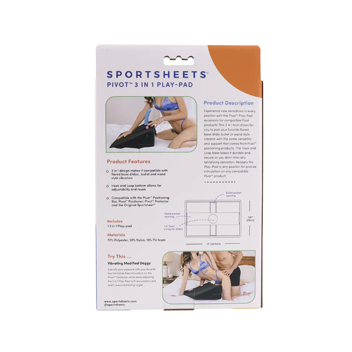 Sportsheets Pivot 3 in 1 Play-Pad To Attach Toys To Positioning Pillows For Handsfree Play