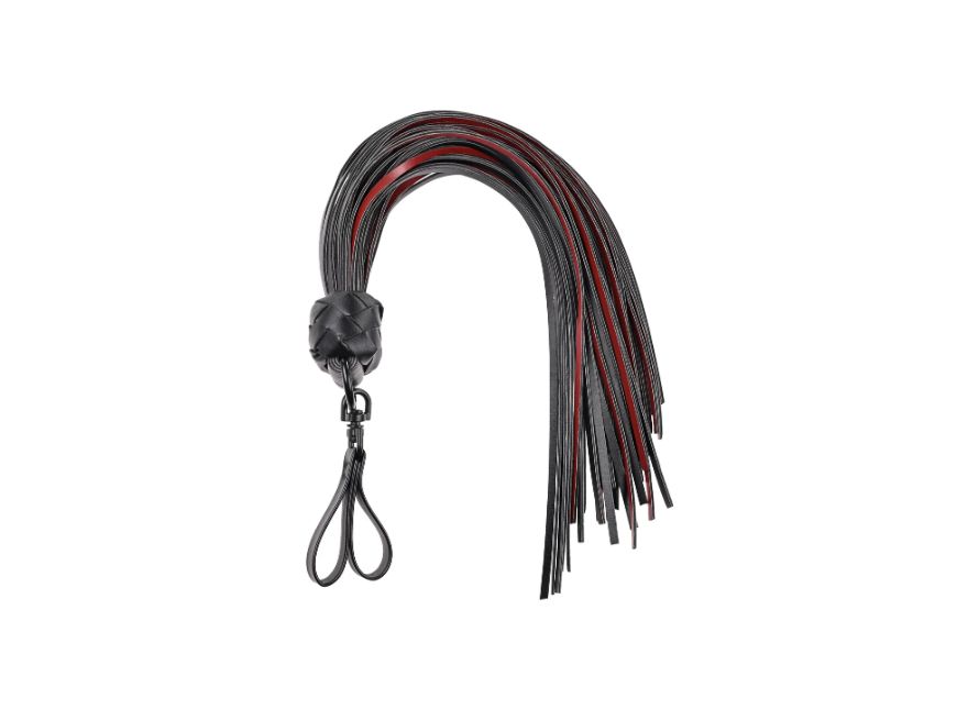 Sportsheets Saffron Faux Leather Finger Flogger with Finger Loop Handle