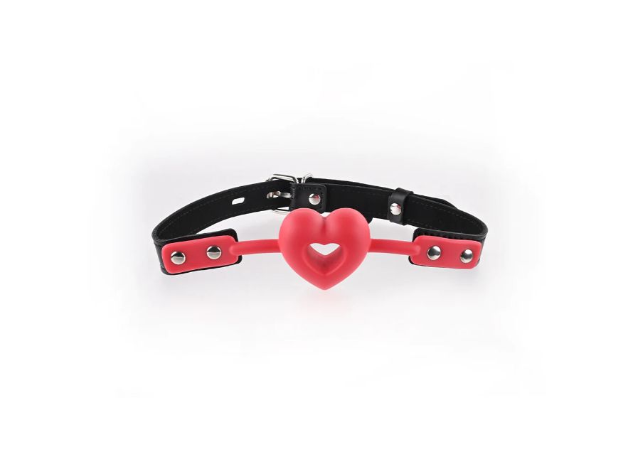 Sportsheets Sex & Mischief Amor Red Heart Shaped Breathable Ball Gag