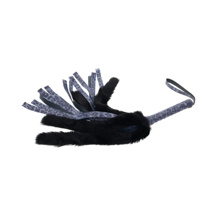 Sportsheets Sex & Mischief Cougar Animal Print Faux Fur Flogger For Impact Play