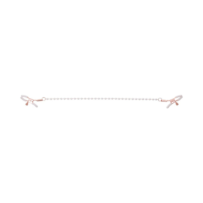 Sportsheets Sex & Mischief Peaches 'n CreaMe Pearl Adjustable Tension Nipple Clamps