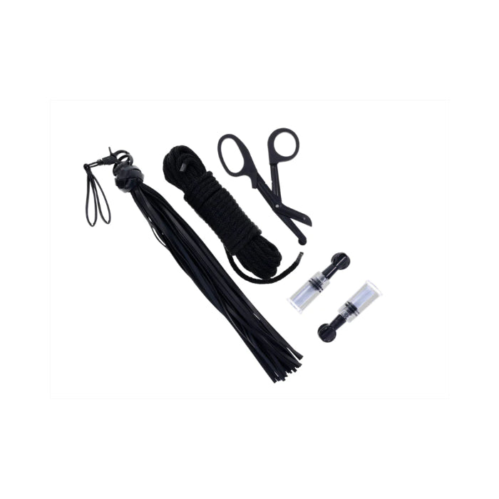 Sportsheets Tied and Twisted Bondage Kit Rope And Sensation 4 Piece Kit