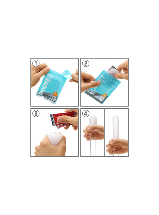 Tenga Pocket Masturbator Sleeve Wavy Line