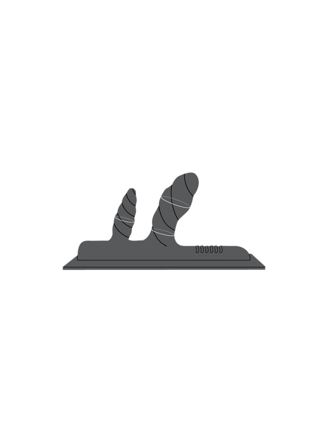 The Cowgirl Two-Nicorn Textured Double Penetration Sex Machine Attachment