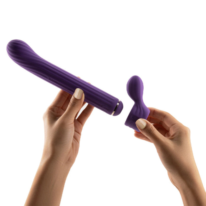 The Magic Stick Rechargeable Mix And Match Adjustable Multifunction Vibrator With Different External Attachments