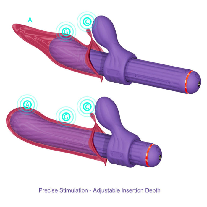 The Magic Stick Rechargeable Mix And Match Adjustable Multifunction Vibrator With Different External Attachments