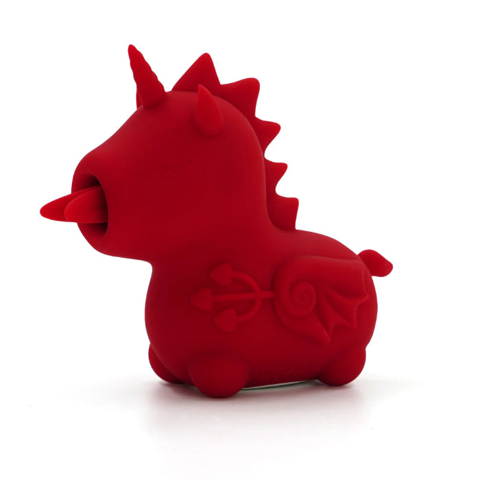 Unihorn Blaze Diablo Rechargeable Mini Unicorn Vibe With Silicone Flicking Forked Tongue Stimulator